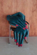 Hand-Shaped Pillow in Velvet Teal