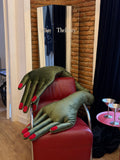 Hand-Shaped Pillow in Olive Green